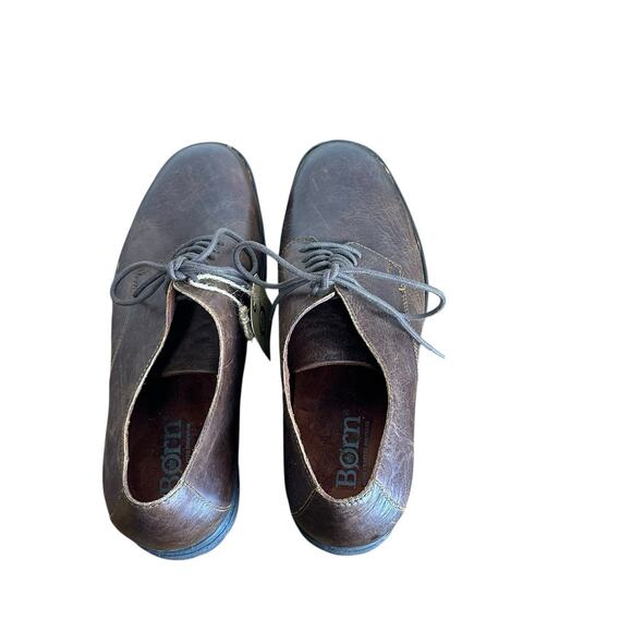 Born Men’s Brown Leather Casual Lace Up Oxford Shoes Comfortable H56941 Size 13M - Picture 7 of 13